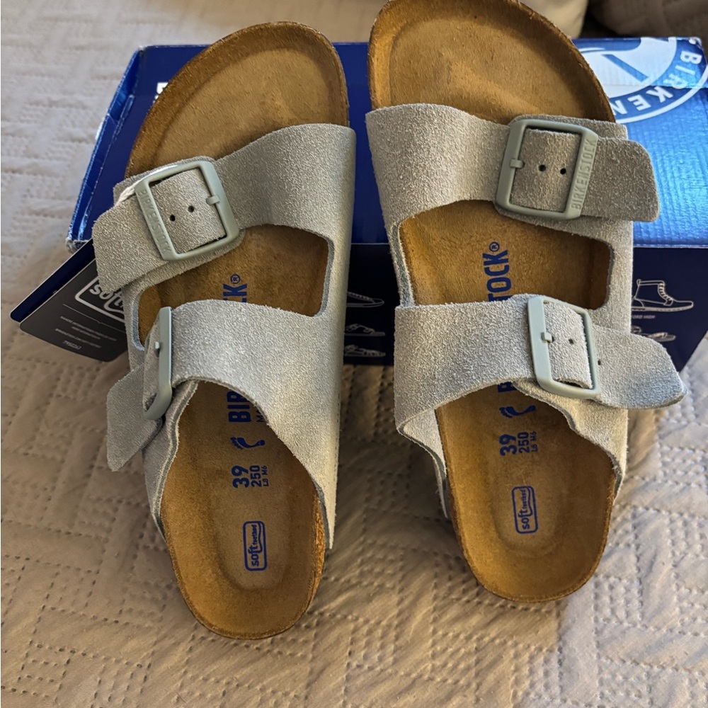 Birkenstock Arizona Soft Footbed Sandals - Sage Green